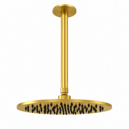 Gold 25cm Ceiling Shower Arm 316L Stainless Steel Anti-Limescale Finish