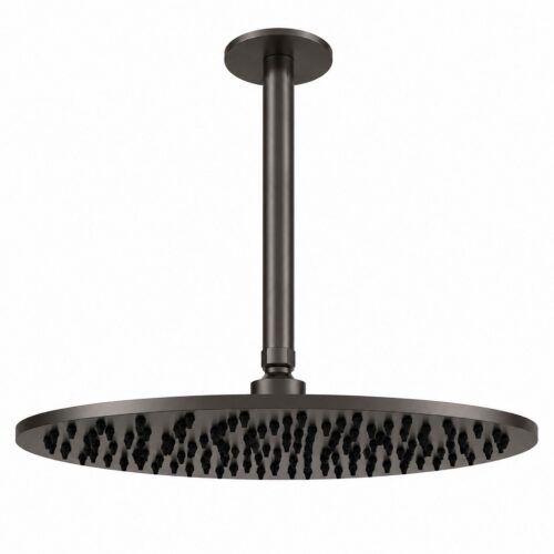 Ceiling Shower Kit with 30cm Stainless Steel Satin Inox Head and Long Arm