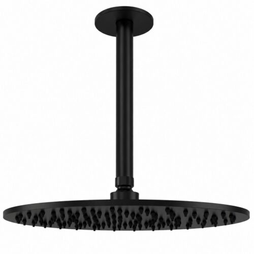 Black 30cm Ceiling Shower Arm Kit 316L Stainless Steel
