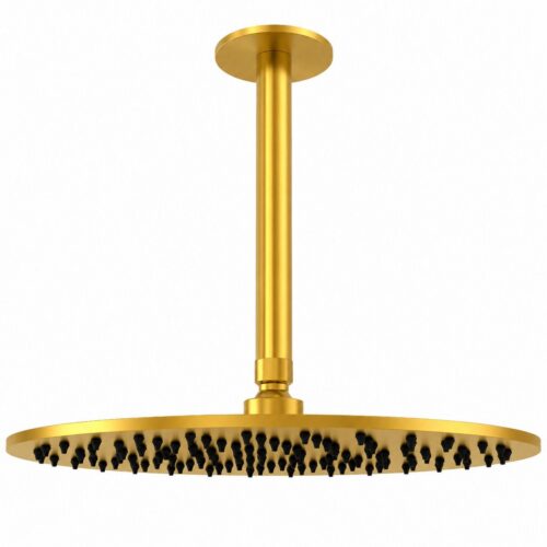 30cm Gold 316L Stainless Steel Ceiling Shower Arm Kit Corrosion Resistant