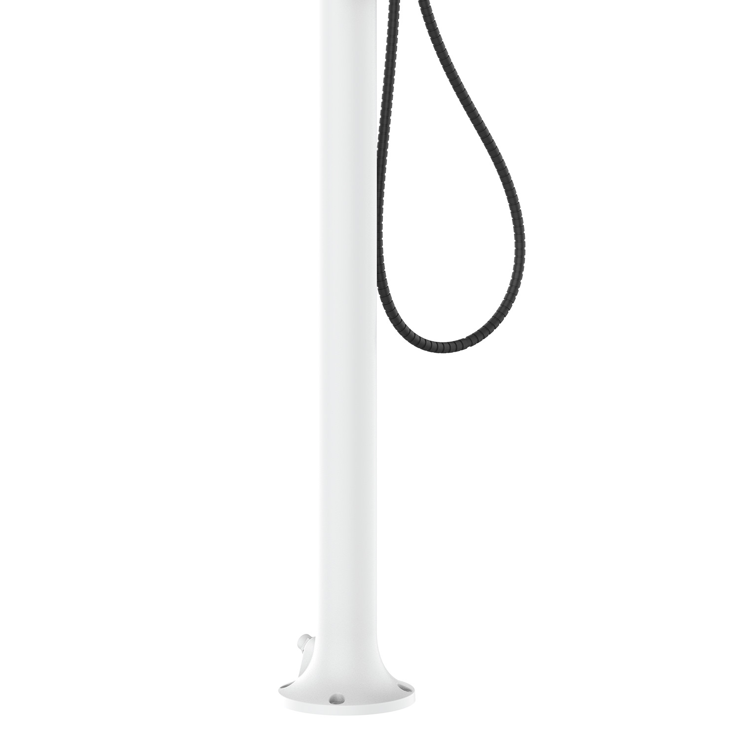 White Aluminum Shower with Handheld Spray Hot-Cold Mixer and Round Head - Image 4