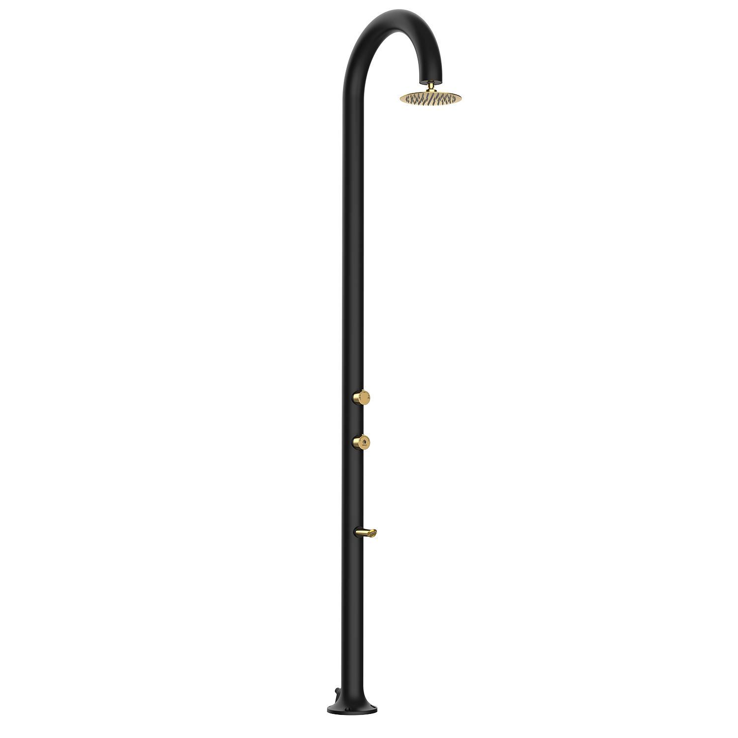 Blackgold aluminum shower indooroutdoor hot and cold water - Image 2