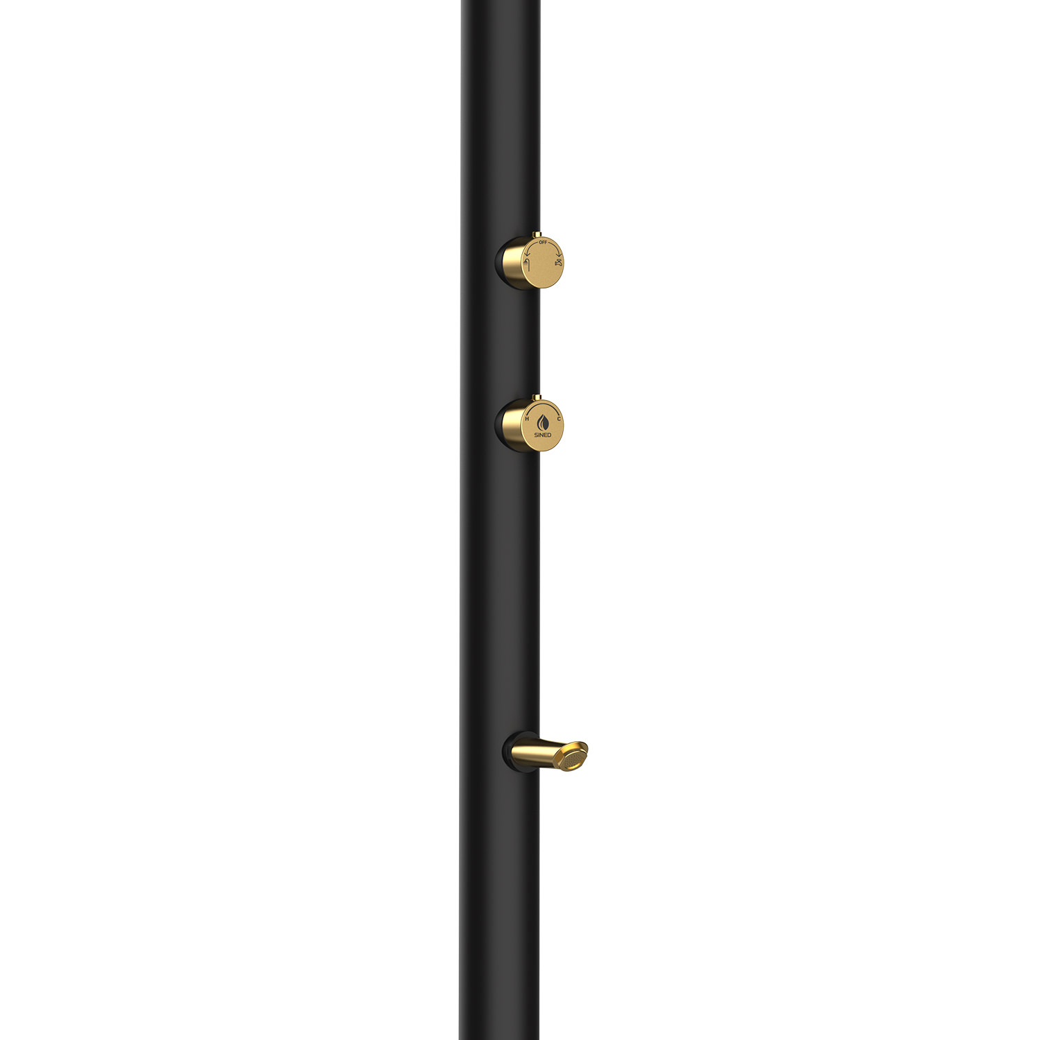 Blackgold aluminum shower indooroutdoor hot and cold water - Image 3