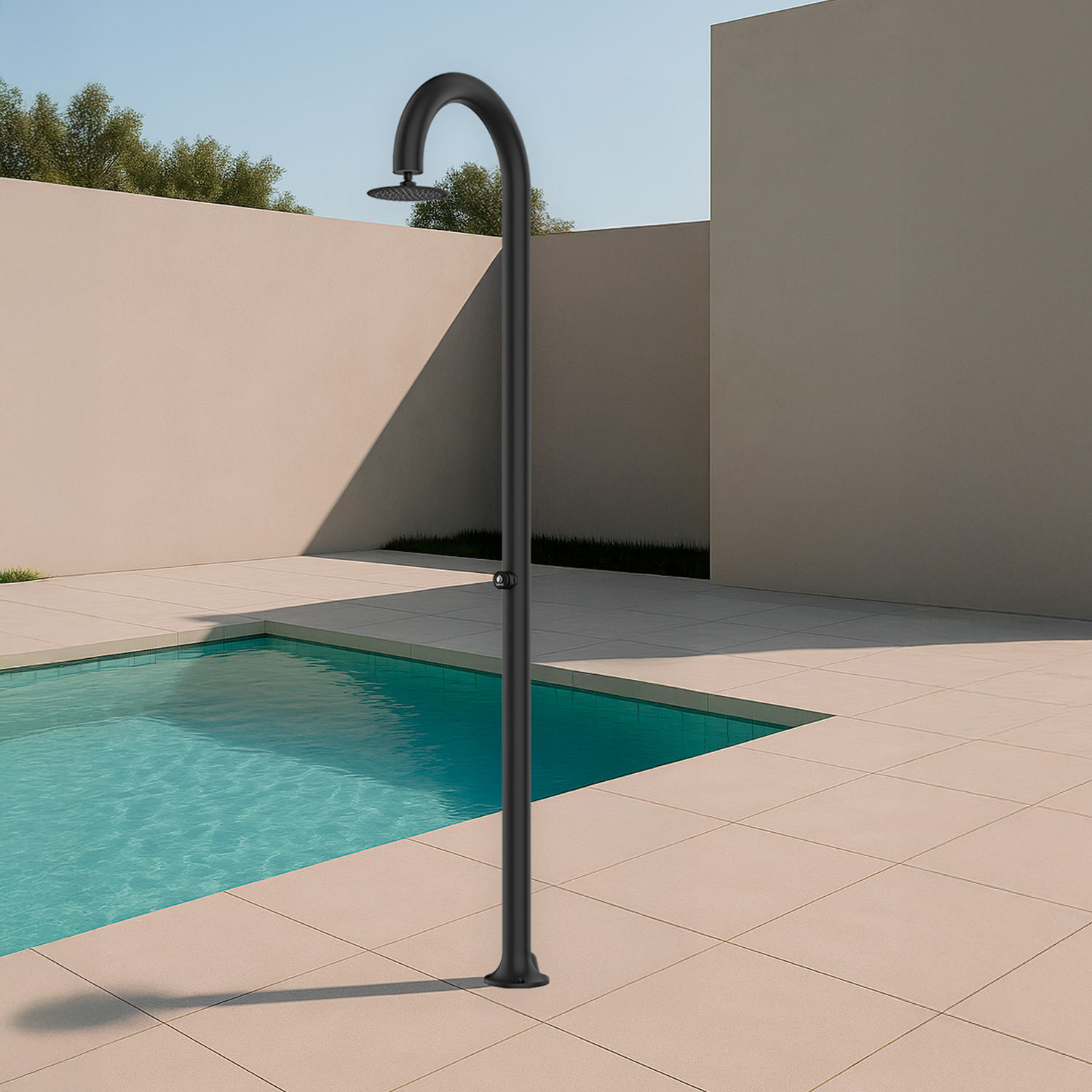 Aluminum Timed Cold Water Shower Sined Luna Timer Black - Image 6