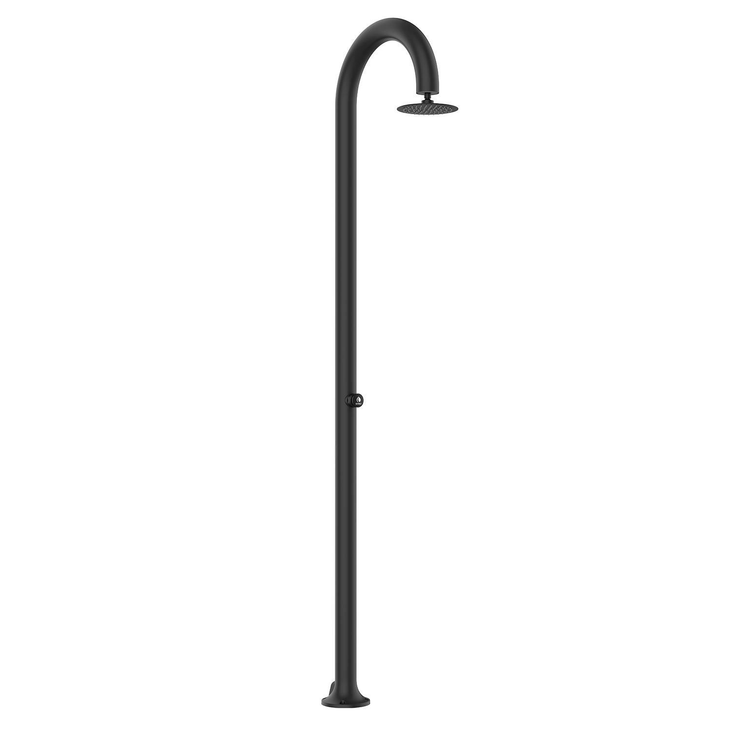 Aluminum Timed Cold Water Shower Sined Luna Timer Black - Image 2