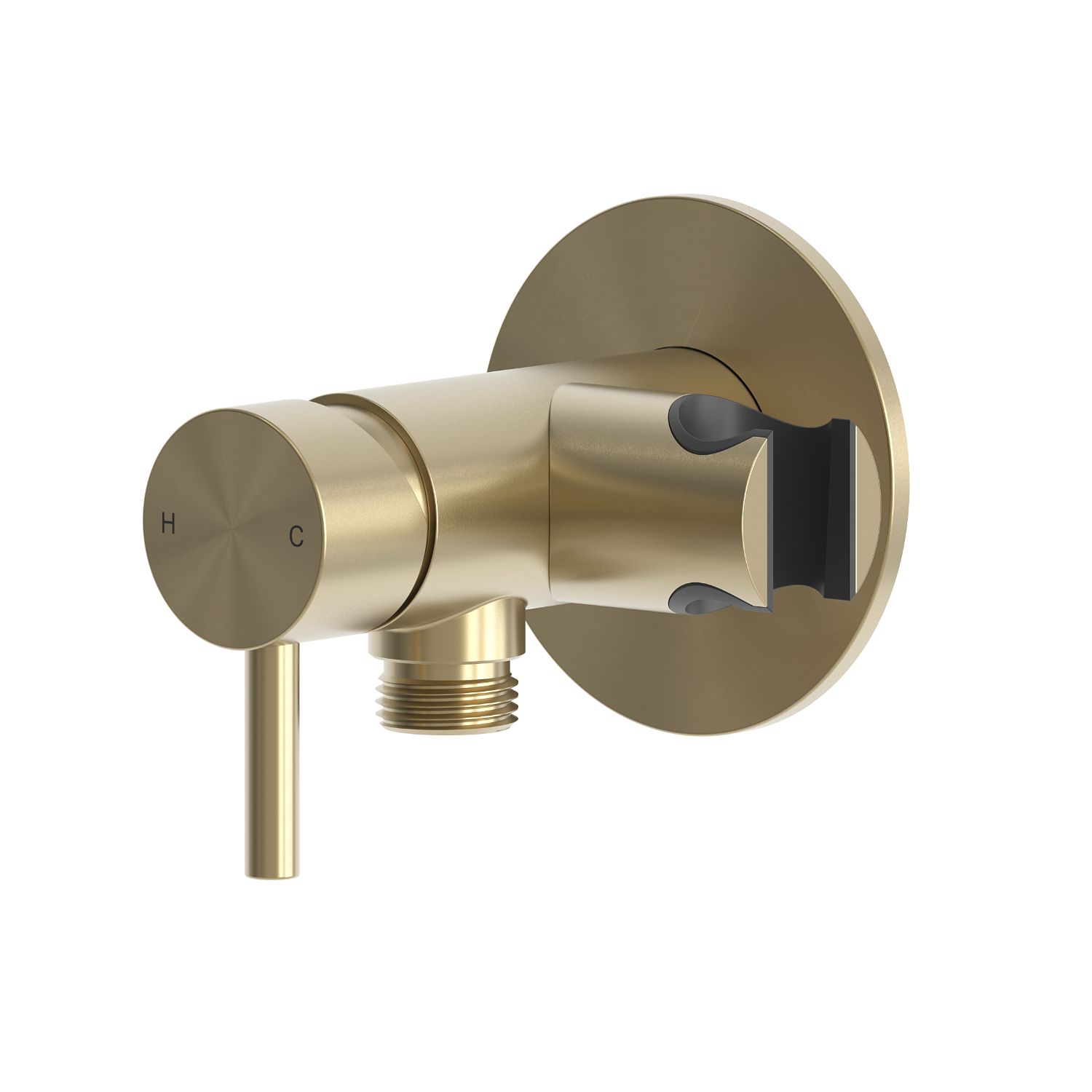Gold PVD 316L Stainless Steel Wall-Mounted Bathroom Mixer with Handshower Holder - Image 2