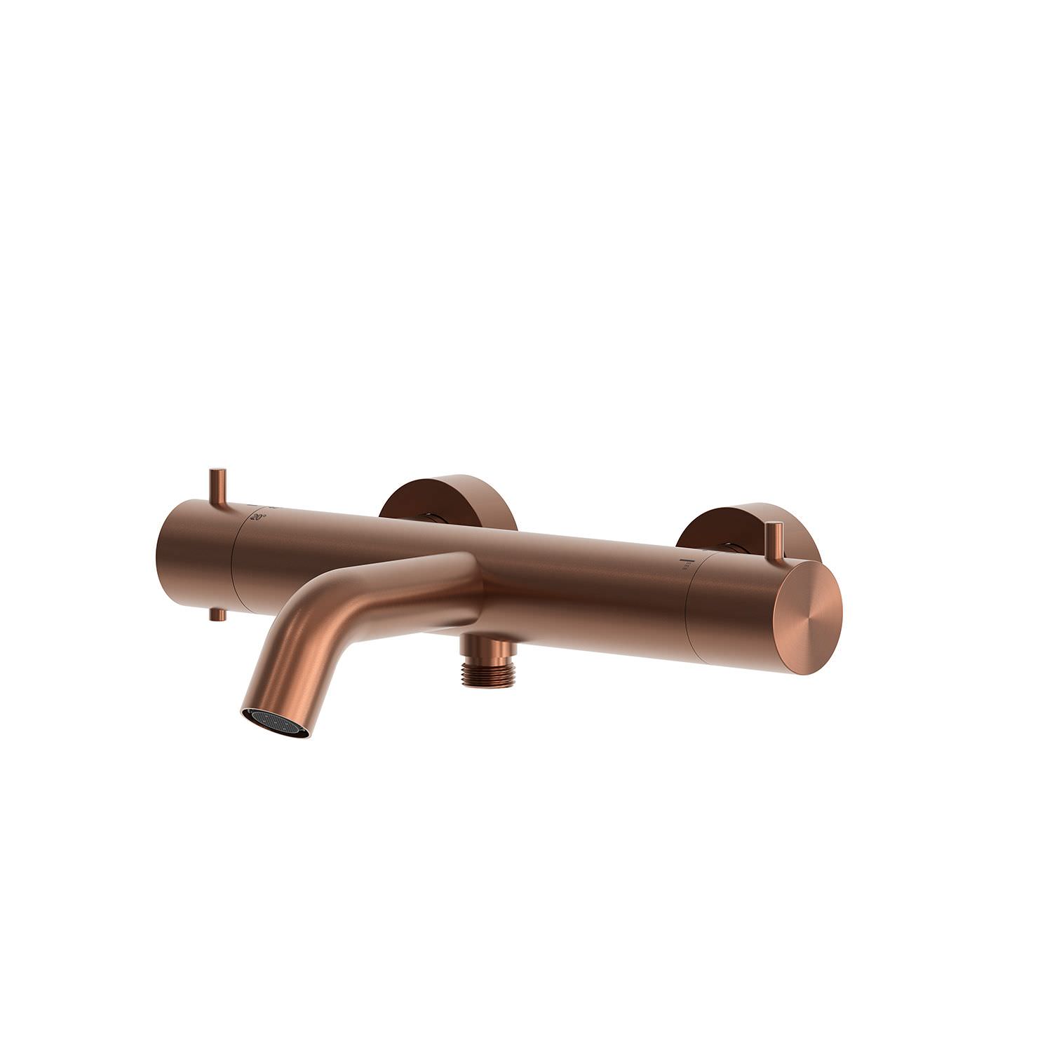Wall-Mounted Shower and Bathtub Mixer in Rose Gold PVD 316L Stainless Steel - Image 2