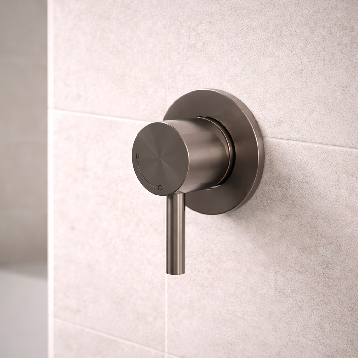 Built-in Rose Gold Mixer Tap with Rifle Spout Durable Corrosion-Resistant Material