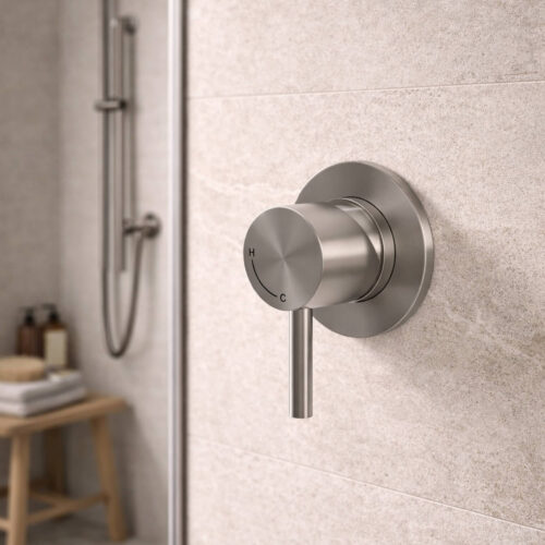 Satin Stainless Steel Wall Mixer Corrosion Resistant Modern Design
