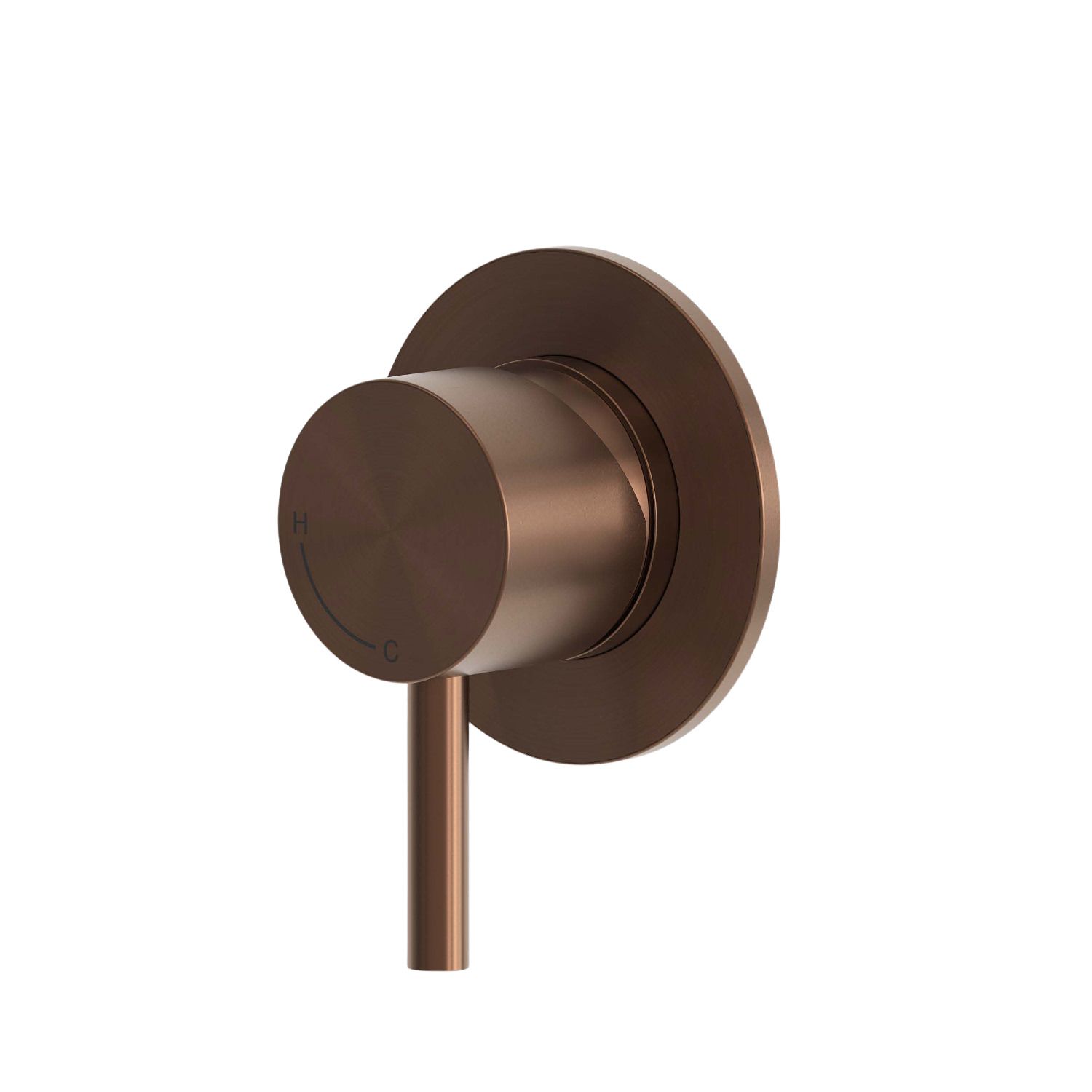 Wall-Mounted Bathroom Mixer in Rose Gold PVD Finish Made of 316L Steel - Image 2