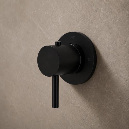 Black 316L Stainless Steel Wall-Mounted Thermostatic Shower Mixer