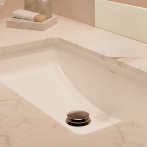 Click Clack Drain Valve Rose Gold 316L Stainless Steel