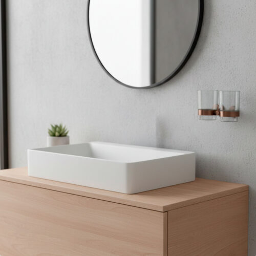 Double Cup Holder in Rose Gold 316L Stainless Steel for Stylish Bathroom Use