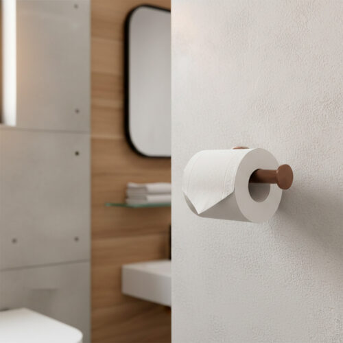 Satin Finish Rose Gold 316L Stainless Steel Wall-Mounted Toilet Paper Holder