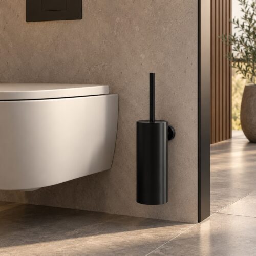Black 316L Stainless Steel Toilet Brush Holder