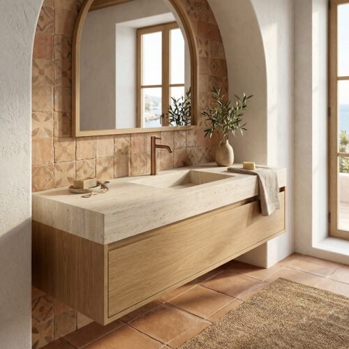 Rose Gold 316L Stainless Steel High-Arc Lavabo Mixer Tap for Elegant Spaces