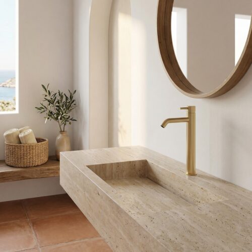Gold Stainless Steel 316L High Faucet Mixer for Sink Corrosion-Resistant Durable Design