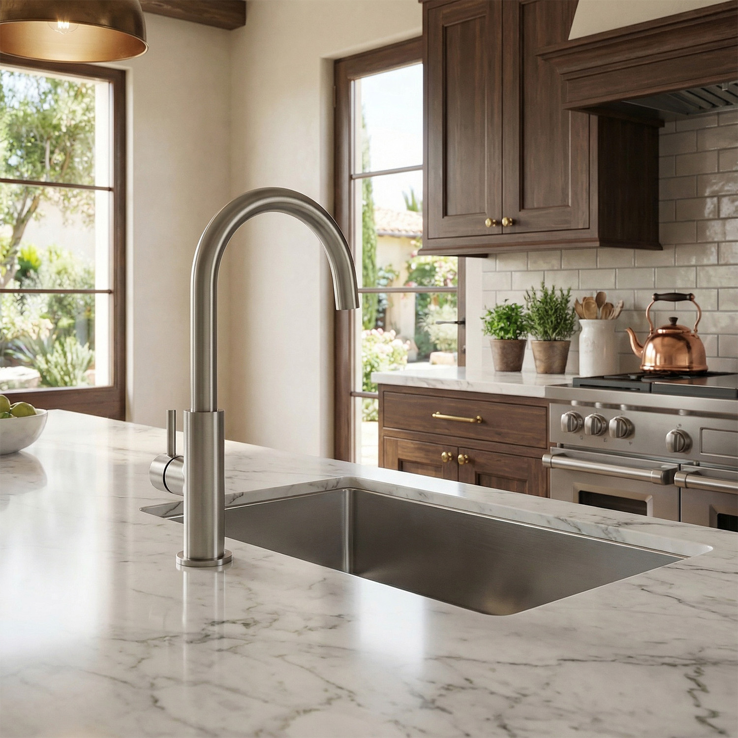 High Spout Kitchen Faucet in Gunmetal 316L Stainless Steel Corrosion-Resistant - Image 3
