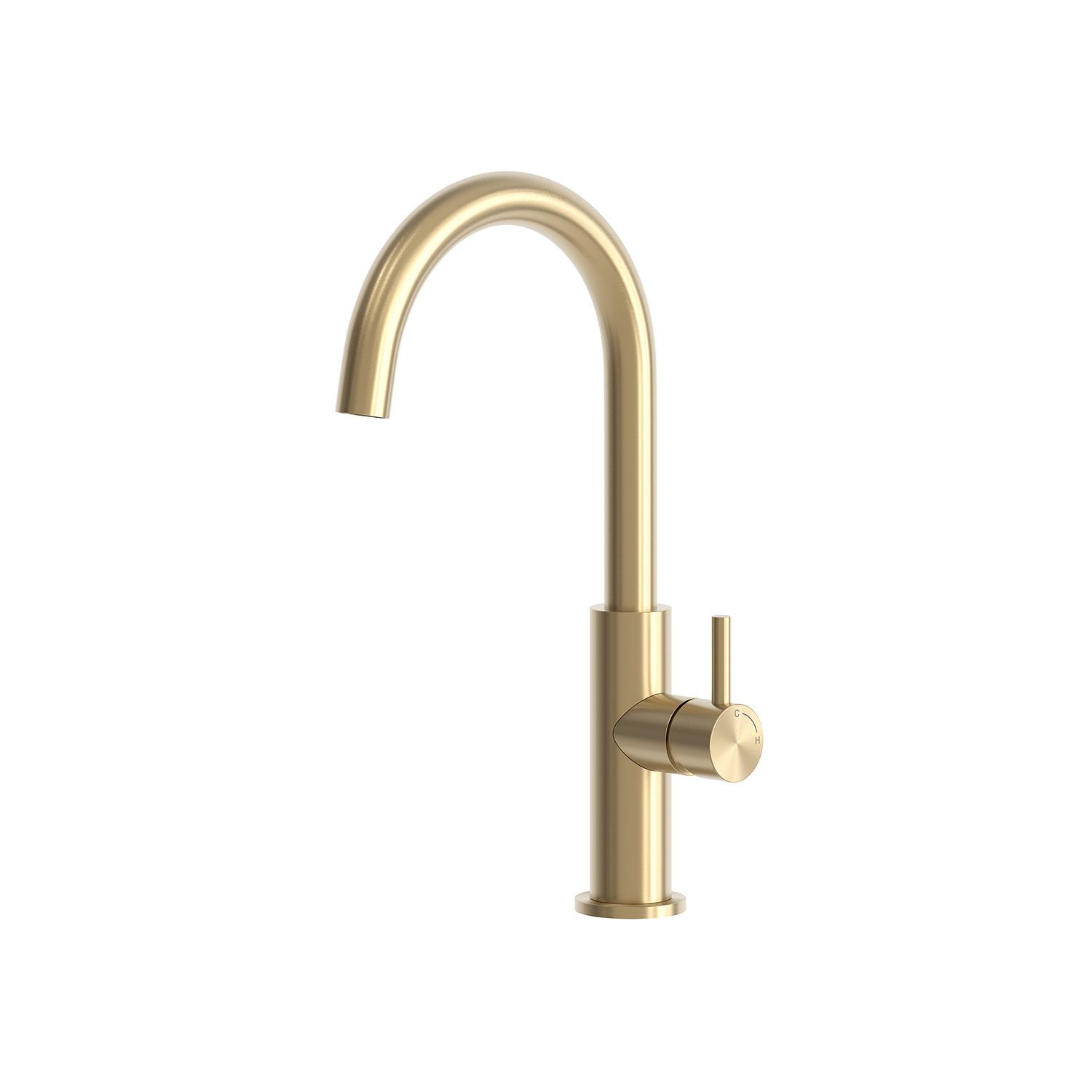 High Faucet for Kitchen Sink in 316L Stainless Steel Gold Finish Corrosion-Resistant - Image 2