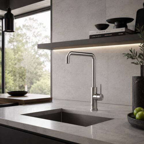 Gunmetal PVD 316L Stainless Steel Square Kitchen Sink Faucet