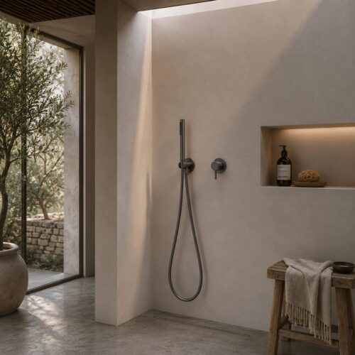 Gunmetal 316L Stainless Steel Wall Shower Kit Corrosion-Resistant