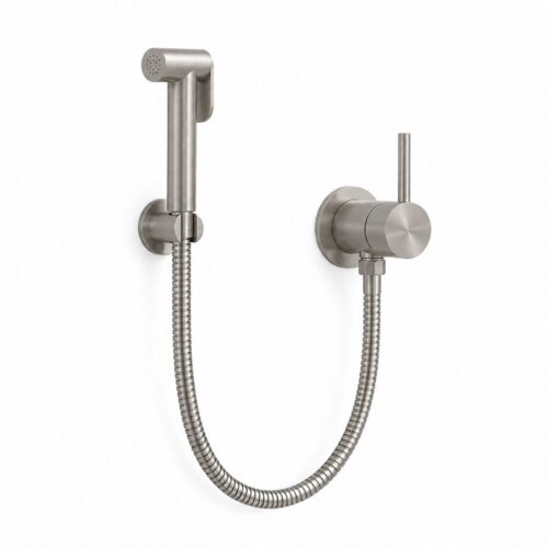 Flexible Stainless Steel Hand Shower Set Silver Finish