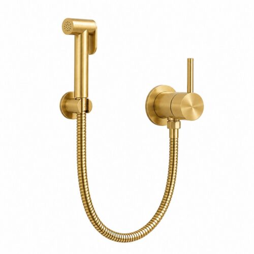 Gold 316L Stainless Steel Shattaf Flexible Bidet Sprayer Set