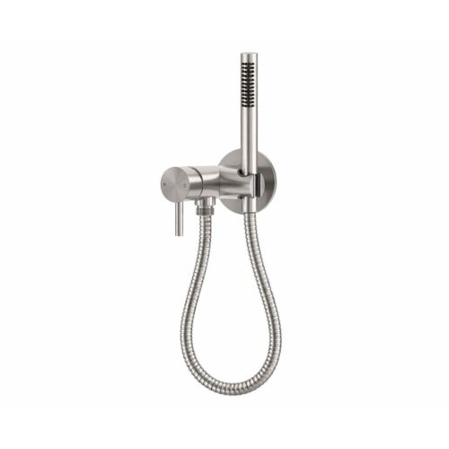 Wall Mixer Kit with Hand Shower Satin Silver 316L Stainless Steel
