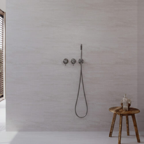 Wall-Mounted Inox 316L Stainless Steel Shower Kit with Mixer for Indoor e Outdoor