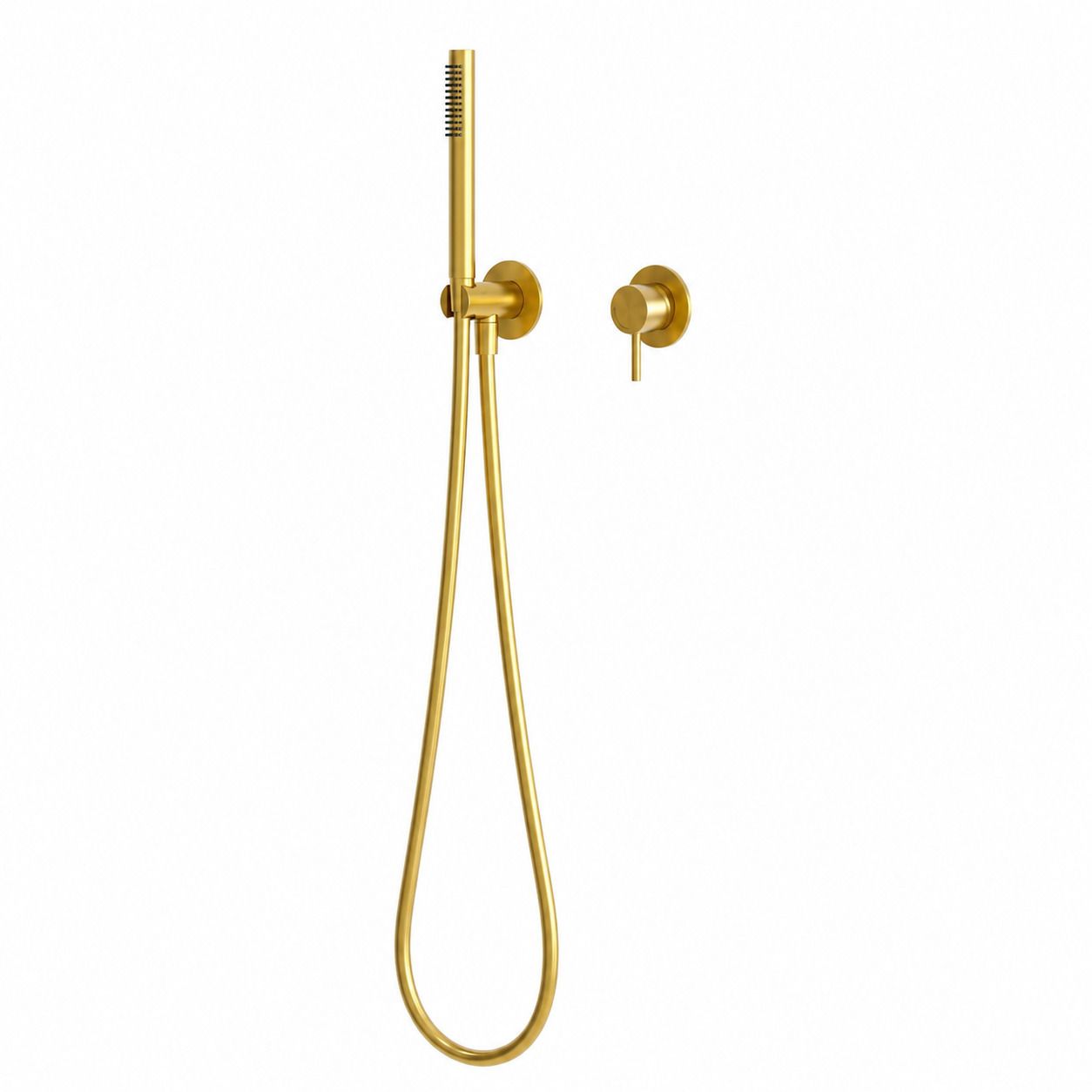 Gold 316L Stainless Steel Wall Shower Handset Kit with Mixer