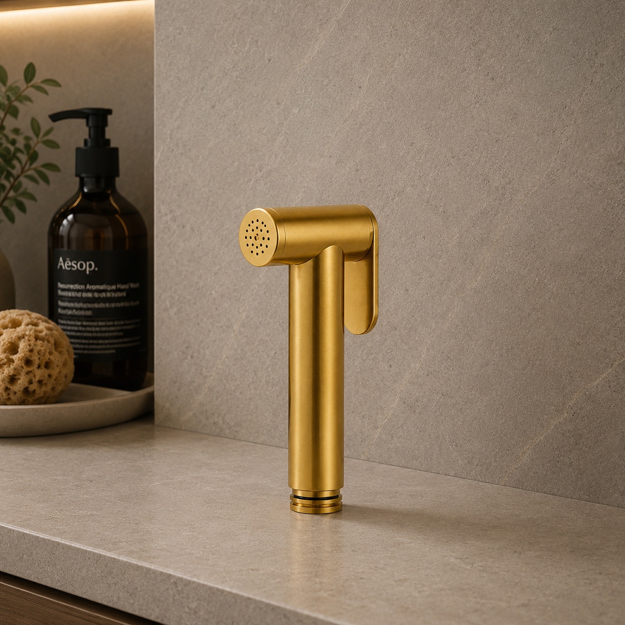 Gold 316L Stainless Steel Bidet Hand Shower Corrosion-Resistant Finish