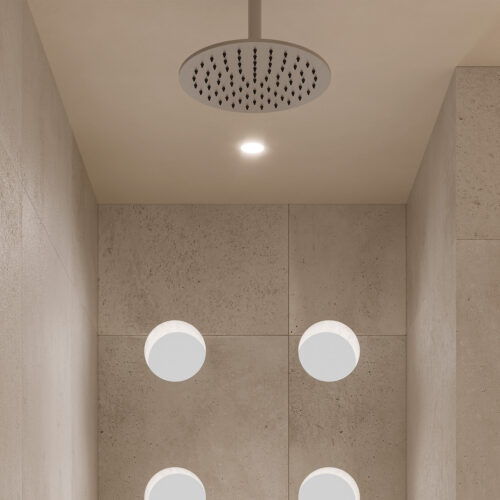 Round Shower Head 25cm Stainless Steel 316L Inox Finish Corrosion-Resistant