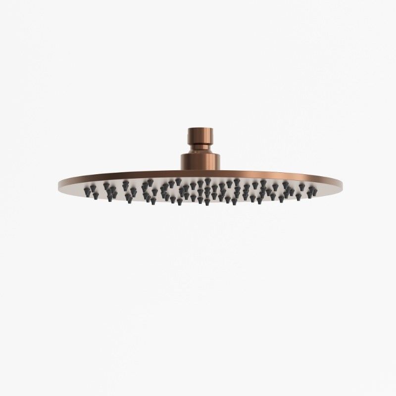 Round Rose Gold Stainless Steel 316L Shower Head Ø25 cm Corrosion Resistant - Image 2
