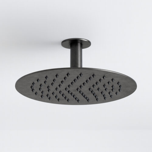 30cm Satin Inox 316L Steel Shower Head with Durable PVD Gunmetal Finish