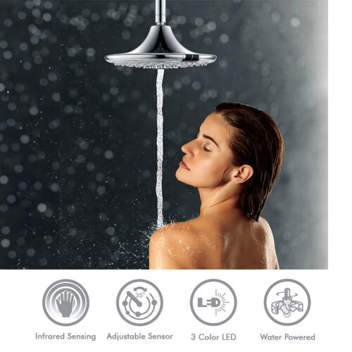 Shower Head With Led And 3 Jets Sined Soffionedoccia Led 3