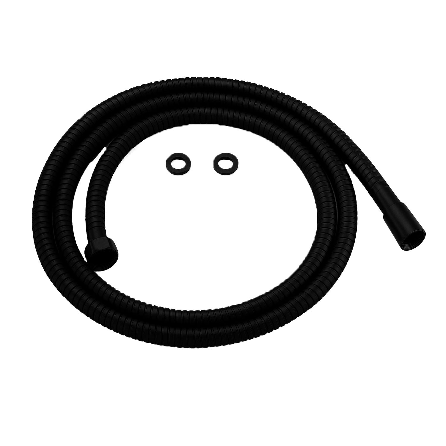 Black Rubber Flexible Shower Hose for Stainless Steel Showers