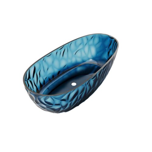 Transparent Blue Seiko Hydroaluminite Resin Bathtub Heat-Retaining Touch-r